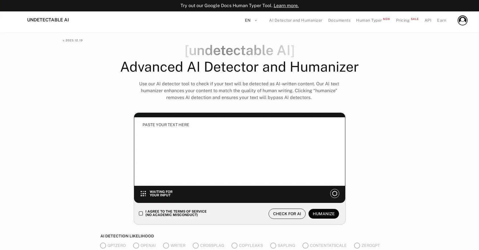 Undetectable AI Free Humanize AI Text Tool