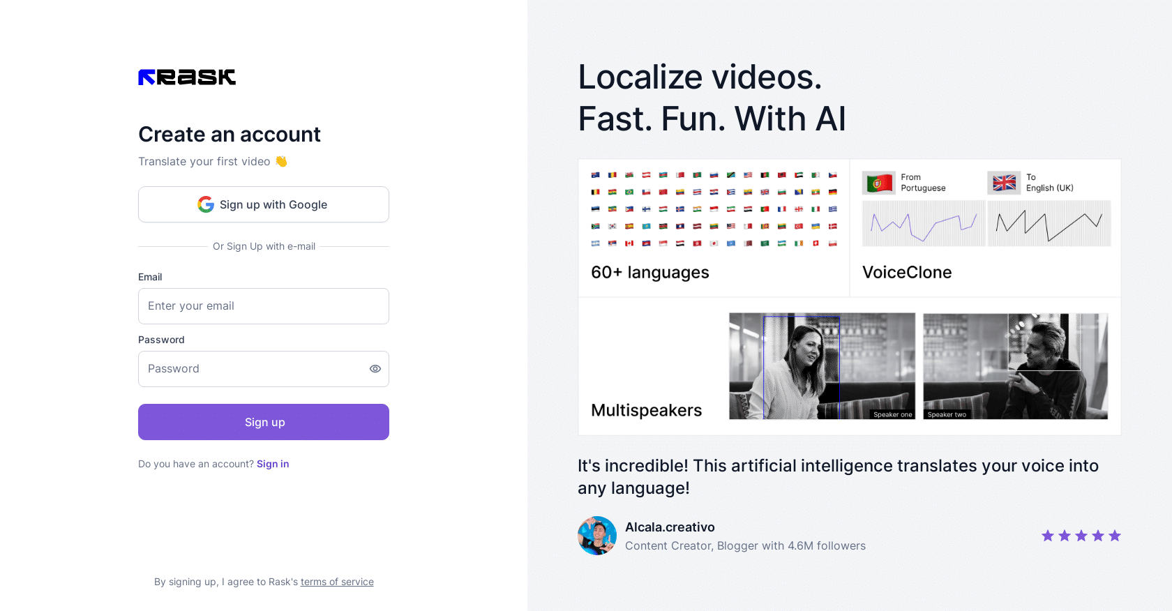 Rask AI: AI Video Dubbing, Translation & Captions