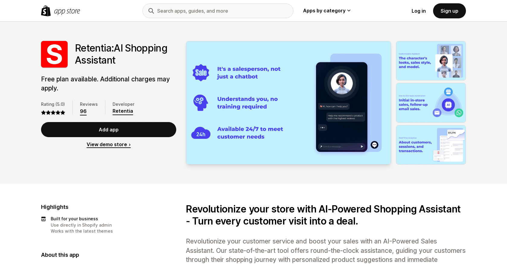 Retentia Best AI Shopping Assistant Tool 2024