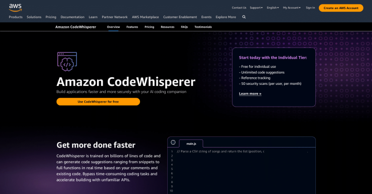 Amazon CodeWhisperer