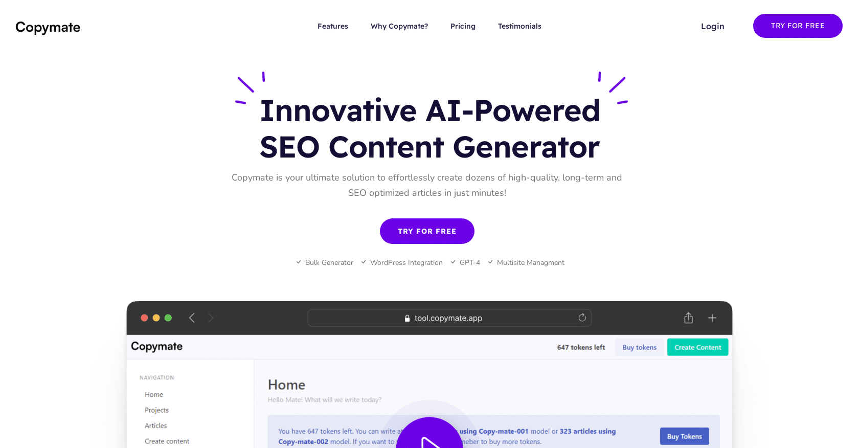 Copymate - AI-Powered SEO Content Generator