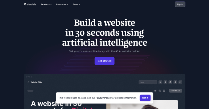 Durable AI Website Builder