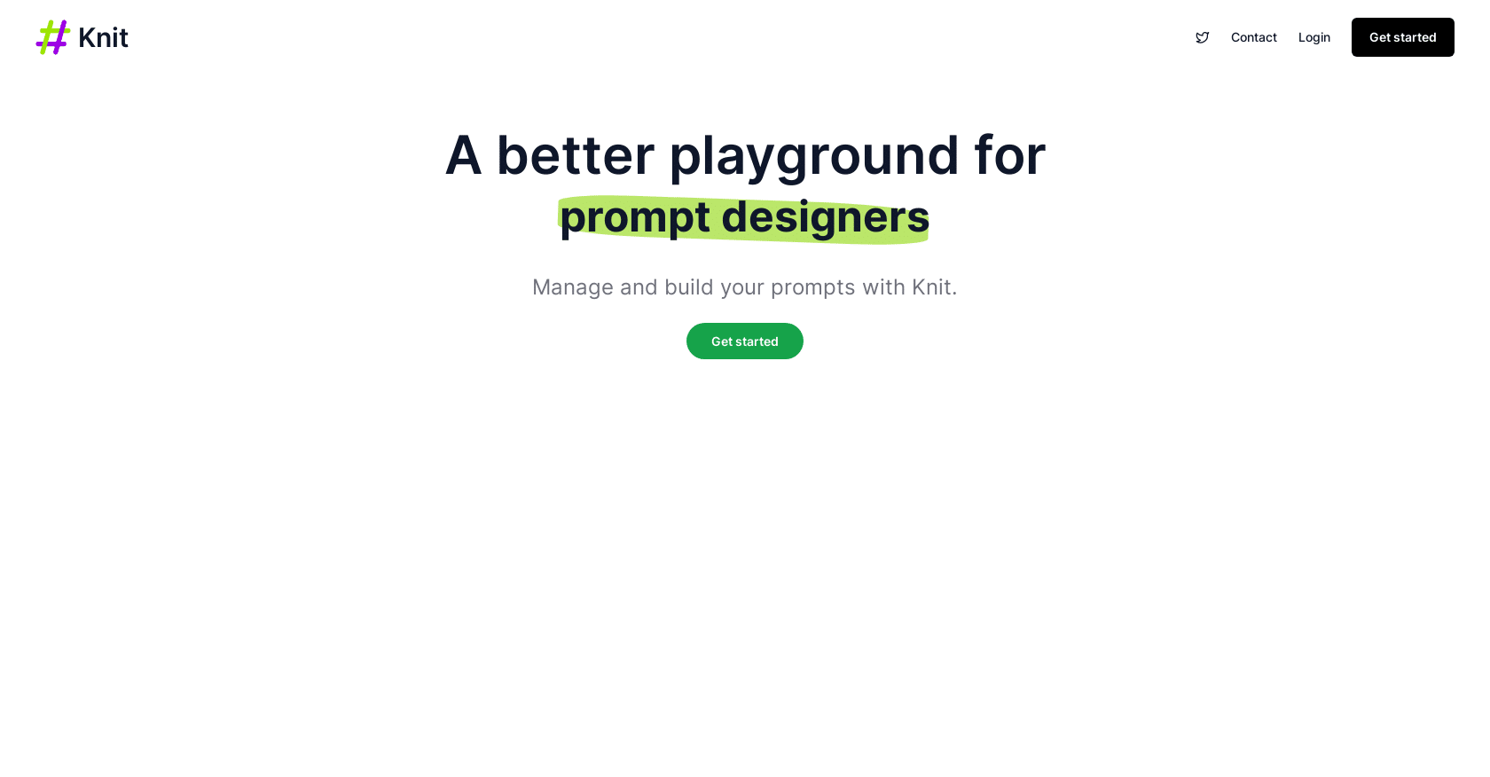 Knit: AI Playground for Prompt Designers