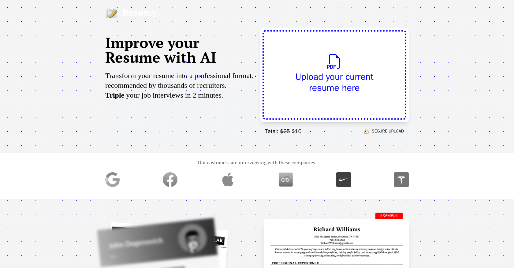 Resumy: AI Resume Builder