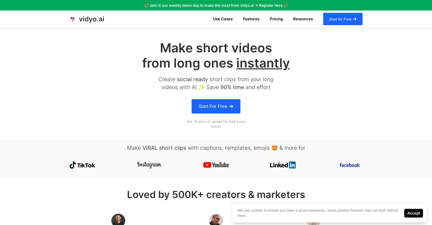 Vidyo AI: Powerful AI Video Editing Tool