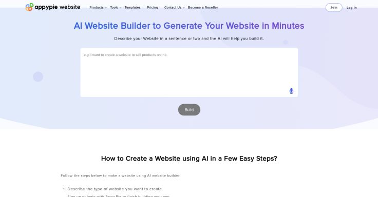 Appy Pie Website Builder