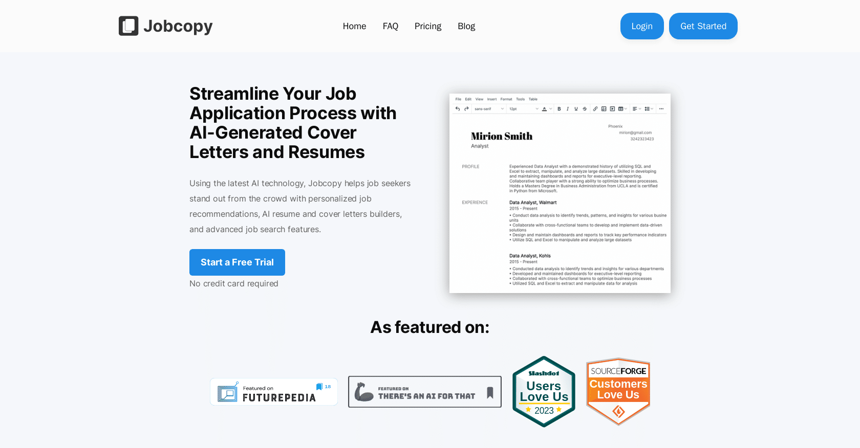 JobCopy: AI Resume and Cover Letter Builder