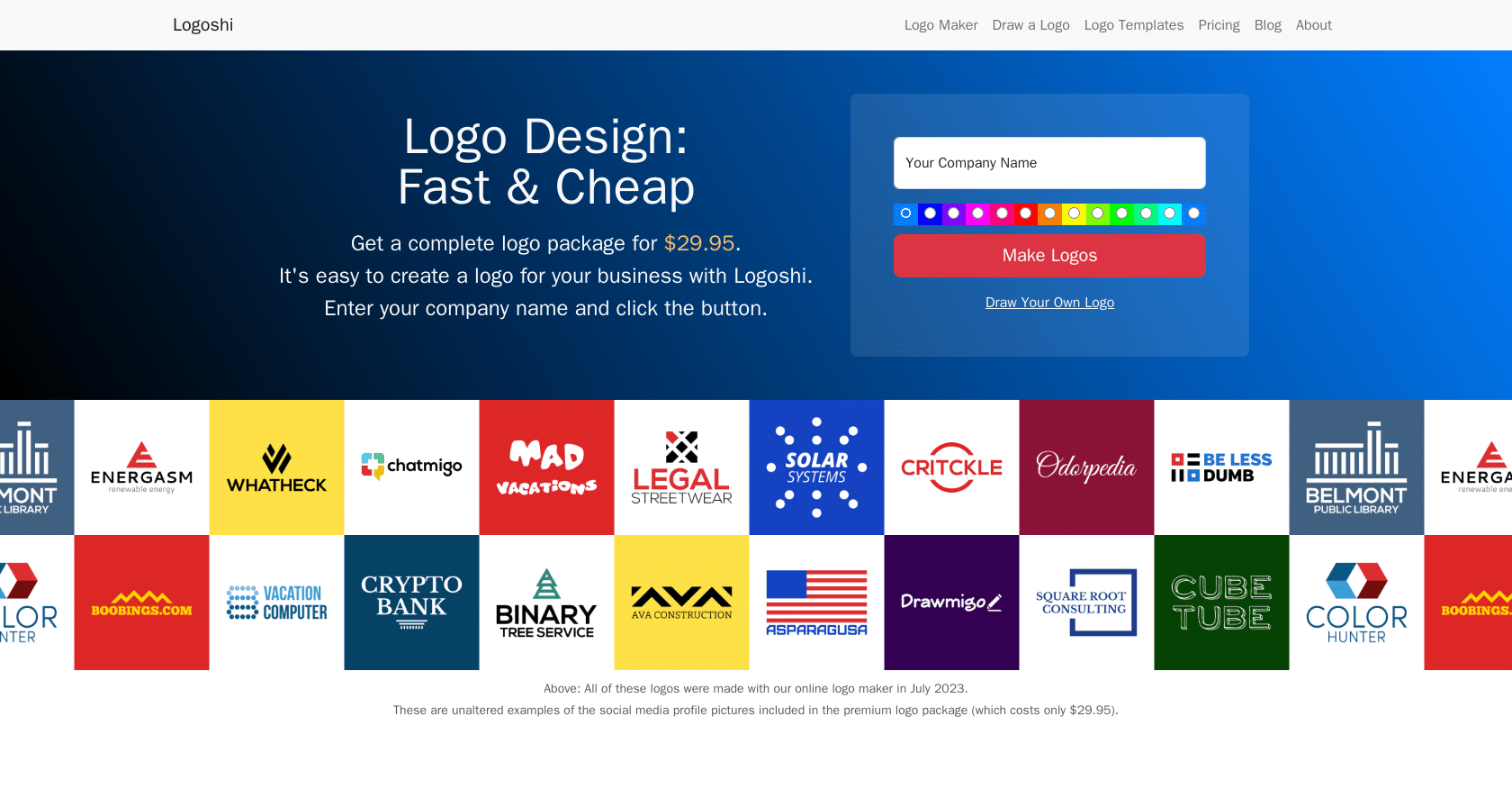 Logoshi - Draw a Logo - Online Logo Maker - Try it Free