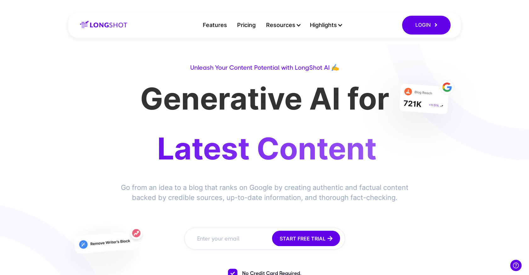 LongShot AI Writing Assistant
