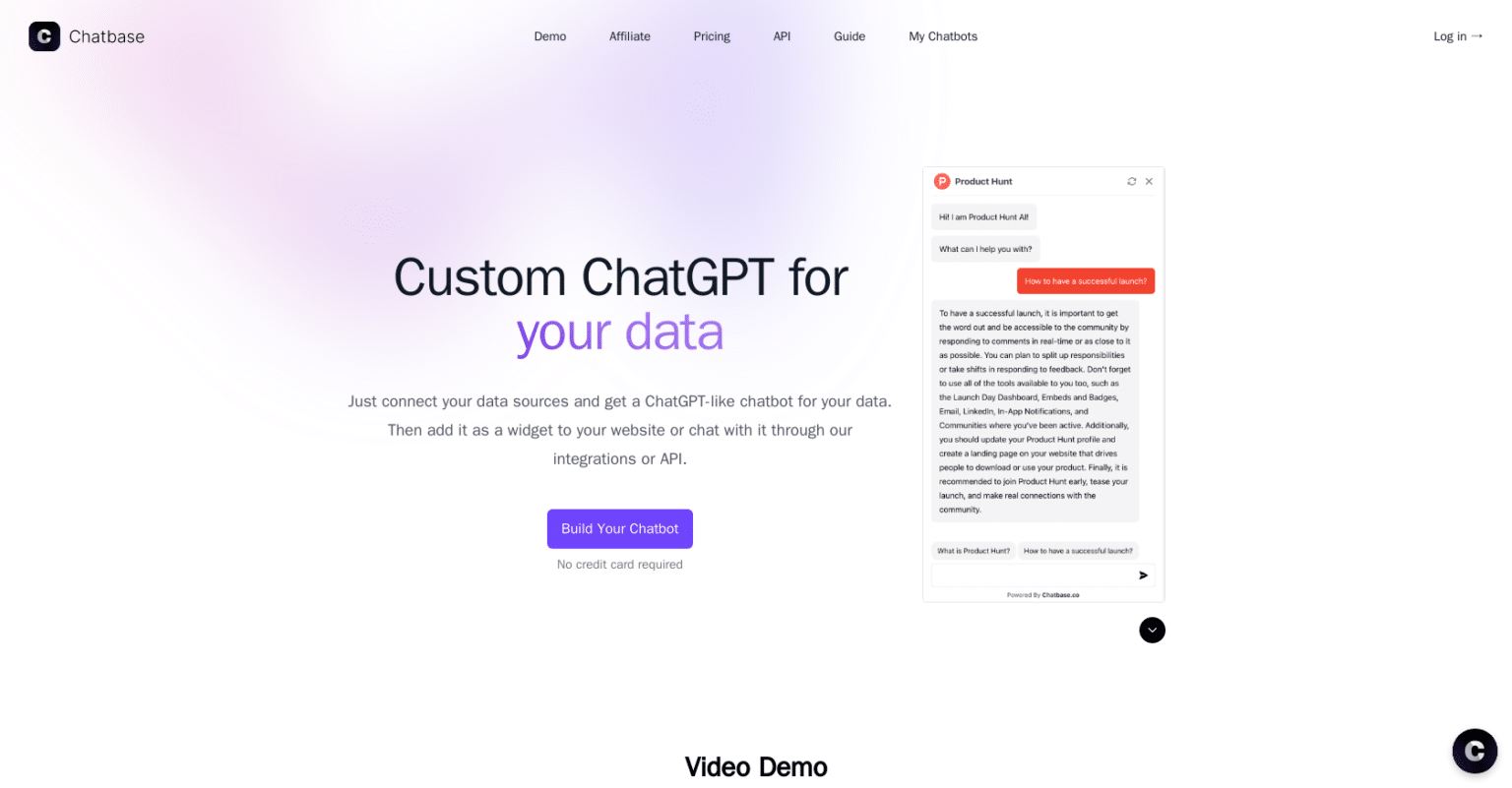 Chatbase Chatbase: The Best AI Chatbot Online, Customized by ChatGPT