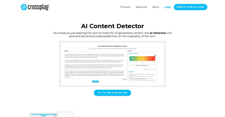 CrossPlag AI Content Detector