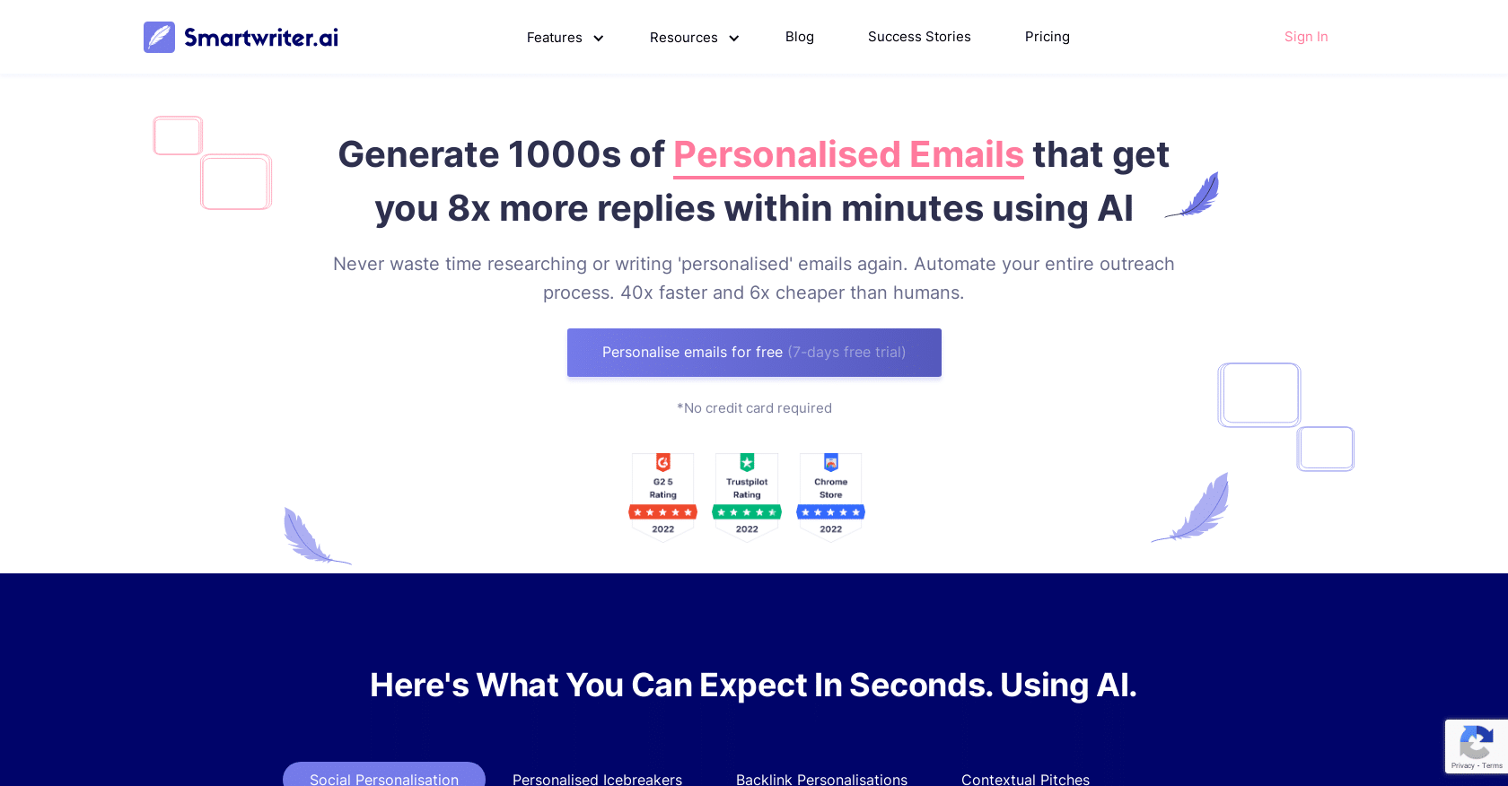 Smartwriter: Personalised AI Email