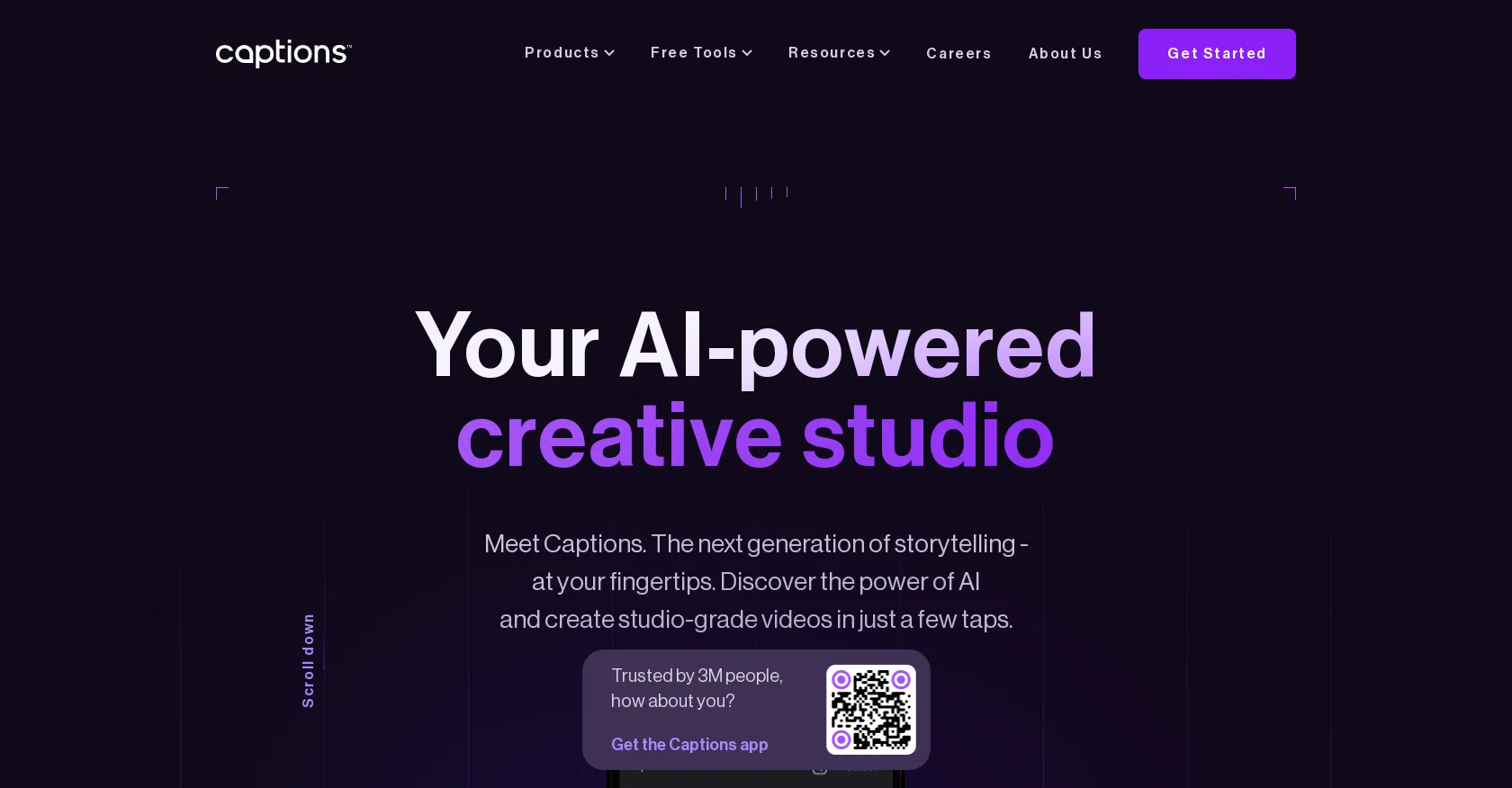Captions AI: Powered Create Studio Online