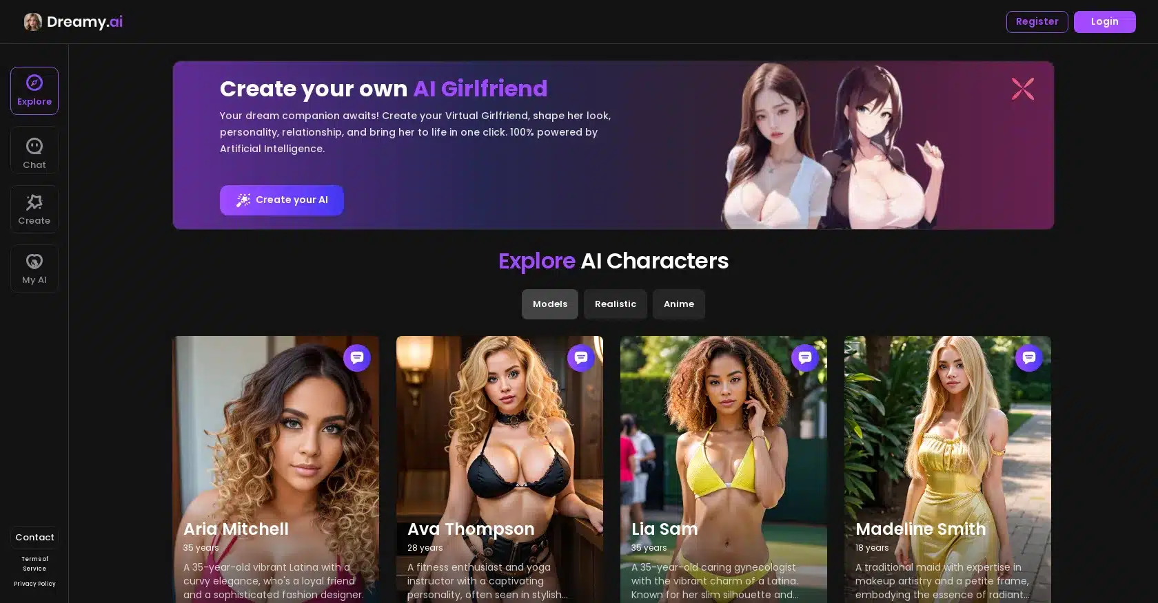 Dreamy AI Girlfriend Chat
