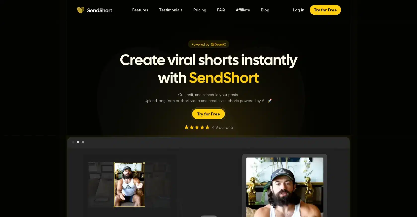 Sendshort AI: Short Video Generator