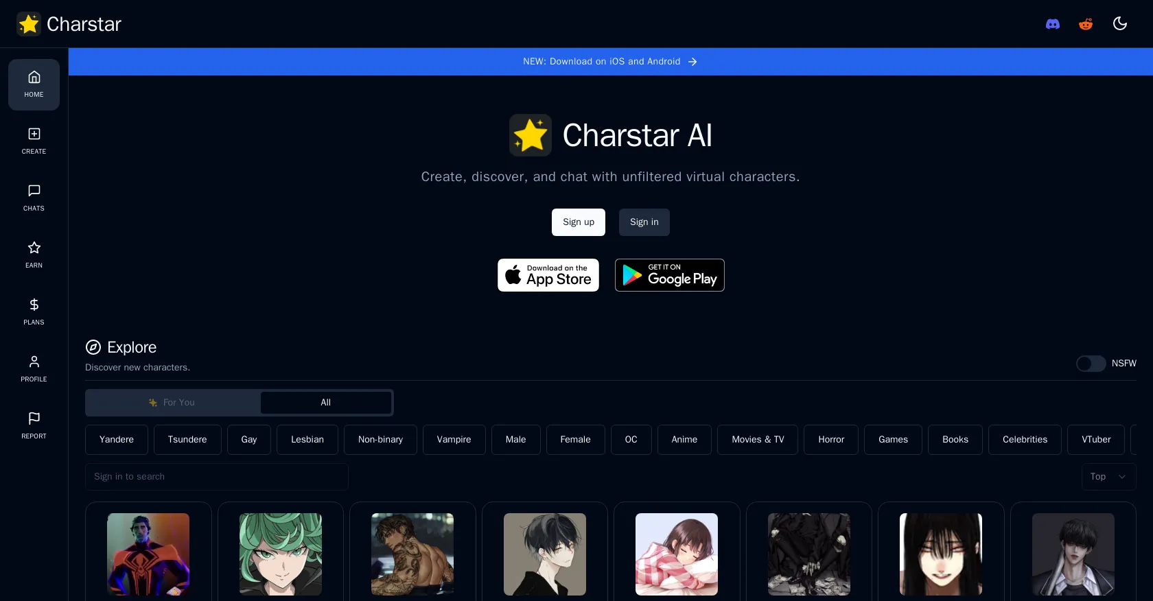 Charstar AI: AI Character Chatbot