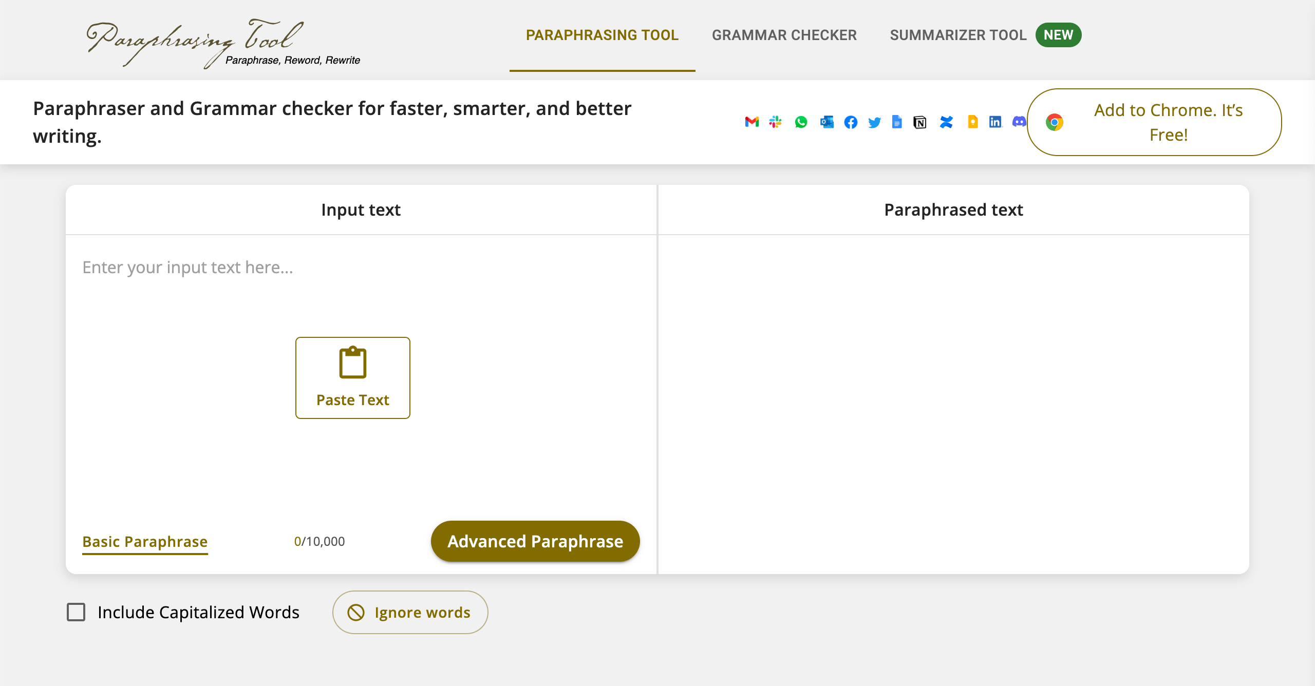 Paraphrasing Tool: Free AI Paraphraser and Grammar Checker