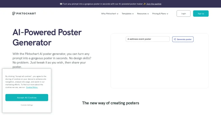 Piktochart AI Poster Maker