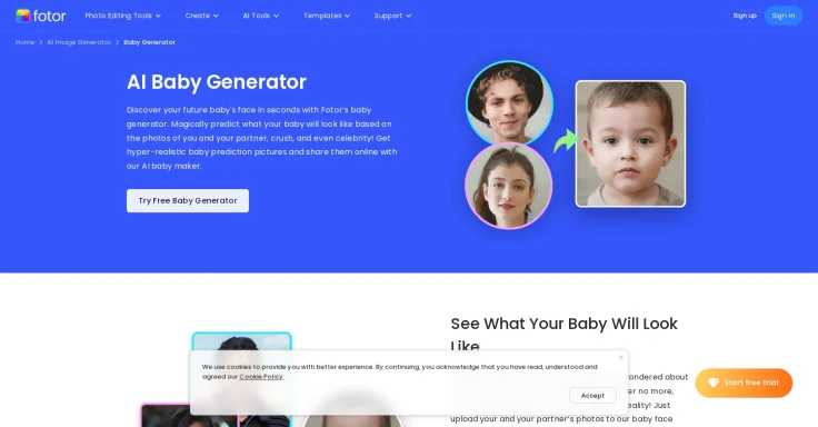 Fotor AI Baby Generator