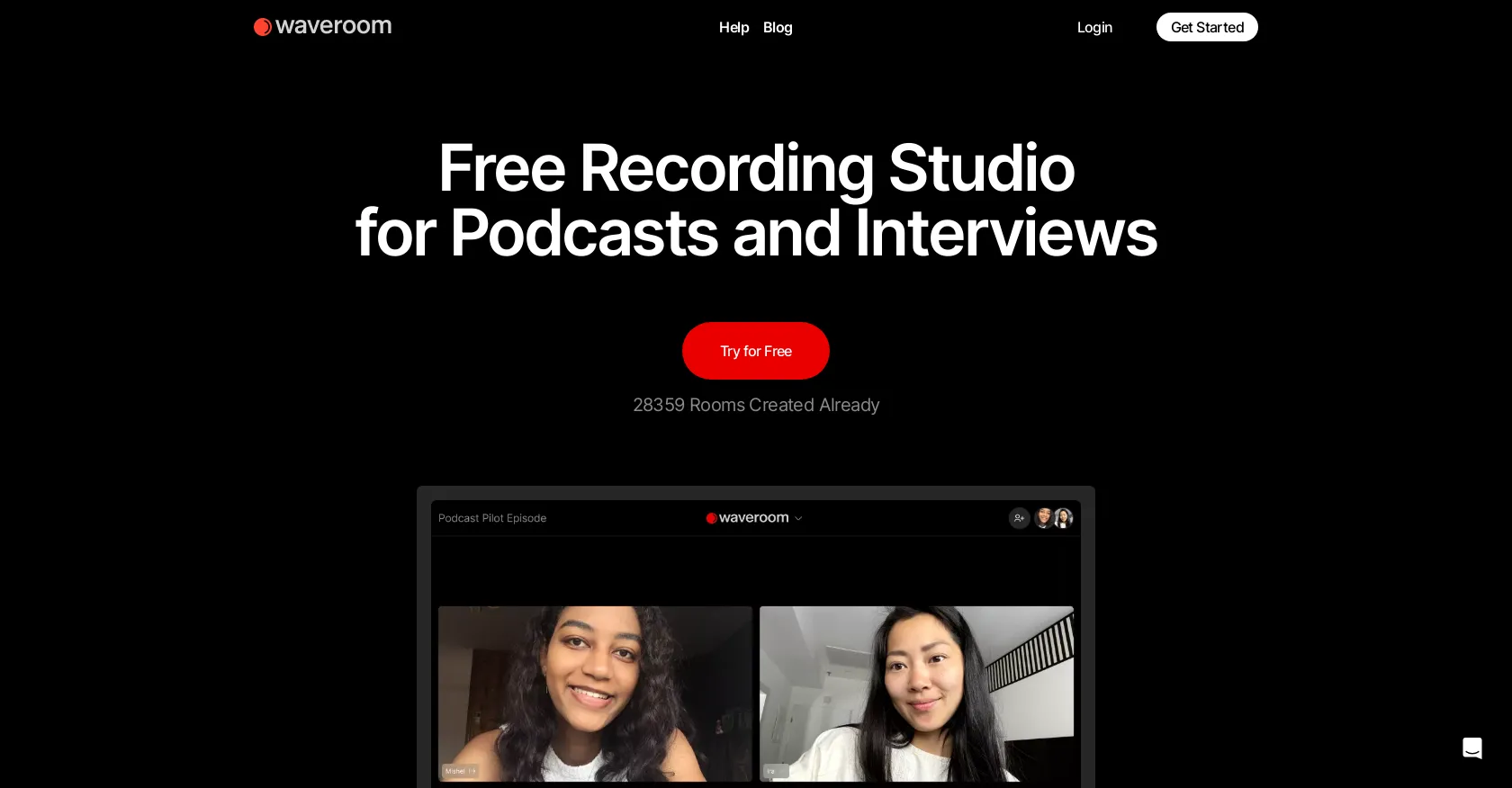 Waveroom: Free Recording Studio for Podcasts and Interviews