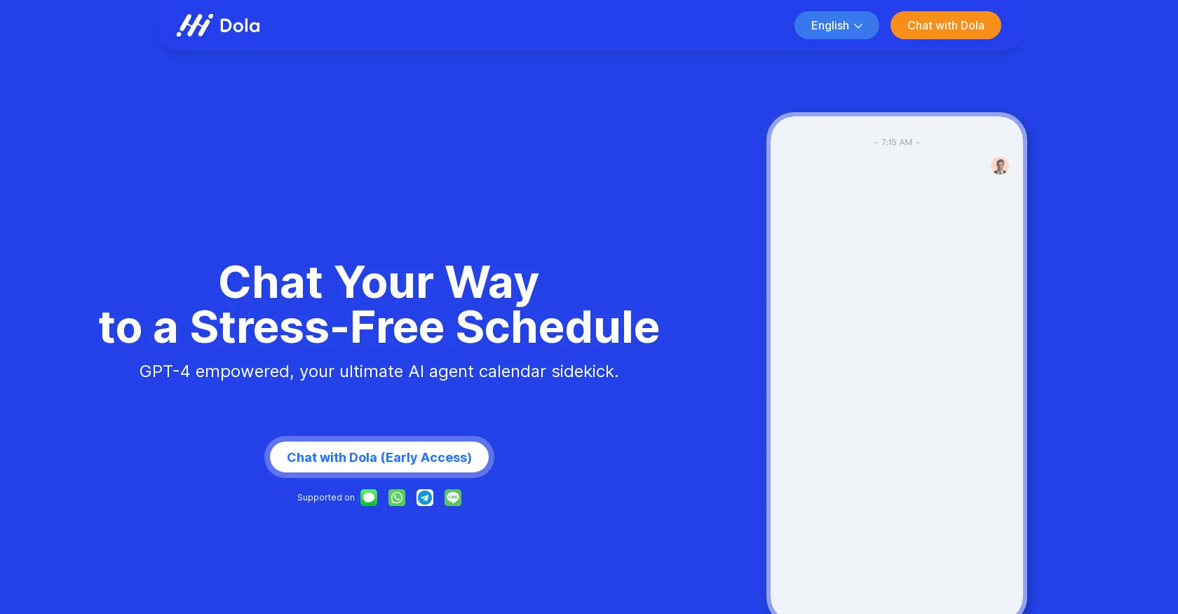 Dola ai ultimate ai agent calendar sidekick